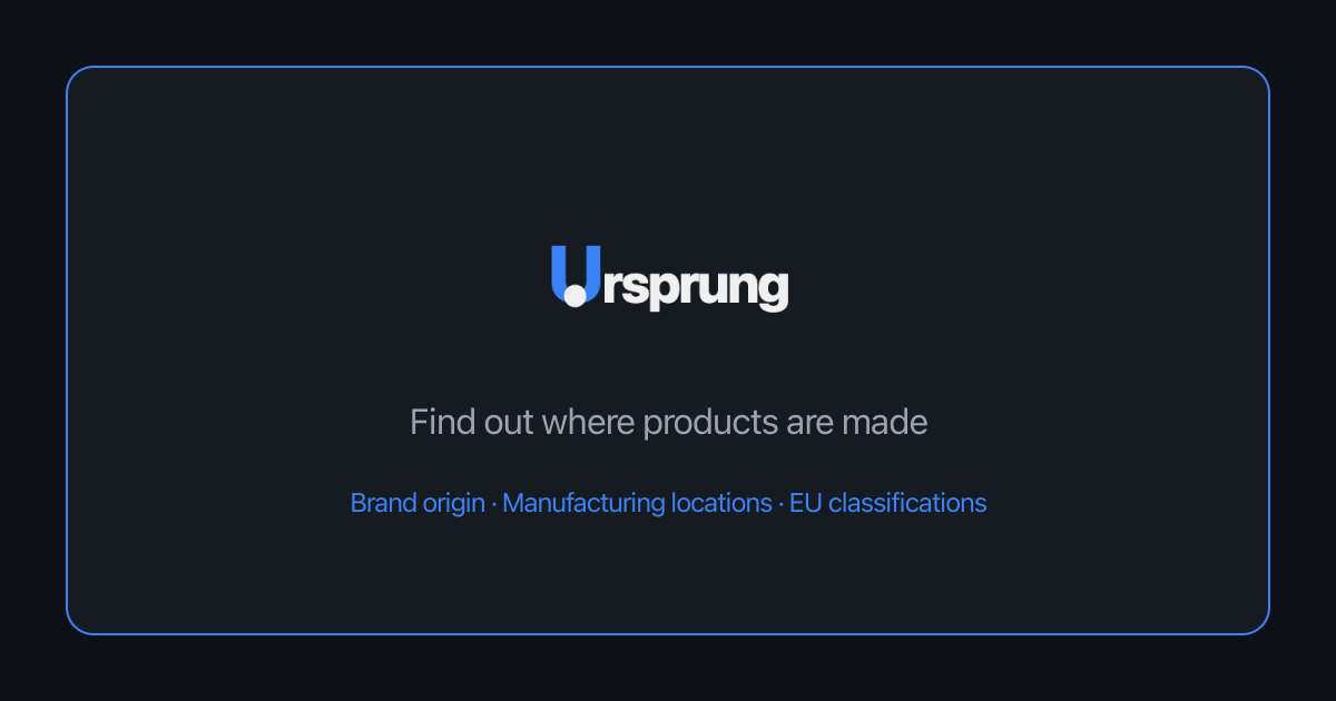 Ursprung: Find out where products are made.